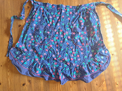 Halbschürze retro bunt - halbschürze,,